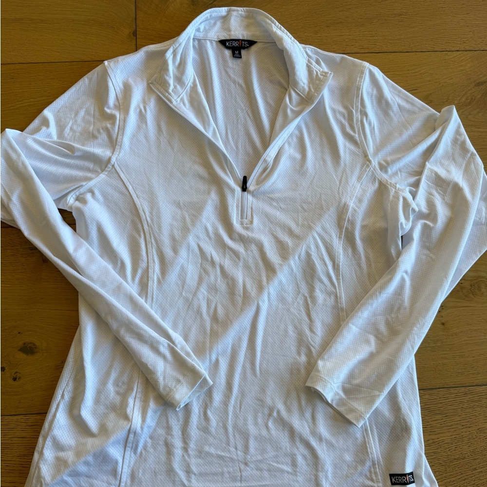 Kerrie’s White Quarter-Zip Pullover